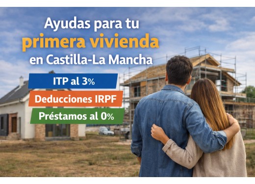 Menos impuestos y más facilidades para tu primera vivienda en Castilla-La Mancha: qué cambia desde hoy (y cuánto puedes ahorrar)
